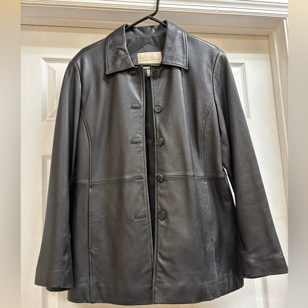 Studio Works Women's Black Leather Jacket
